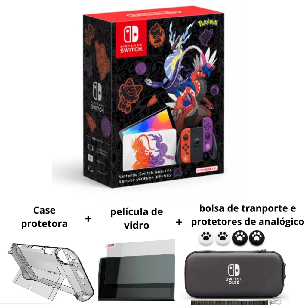 Console Nintendo Switch Versão Especial Pokémon Desbloqueado Com