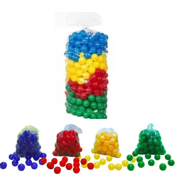 Bolinhas Plásticas Coloridas 50 Unidades de 76mm ideal para Playgrounds e Piscinas de Bolinhas