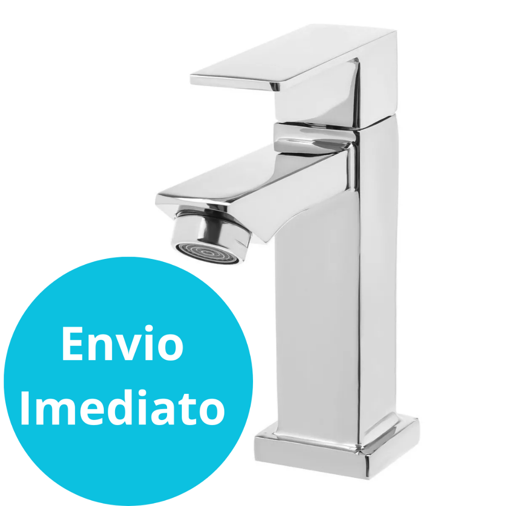 Torneira de Banheiro Lavabo Luxo Metal Cromada Moderna