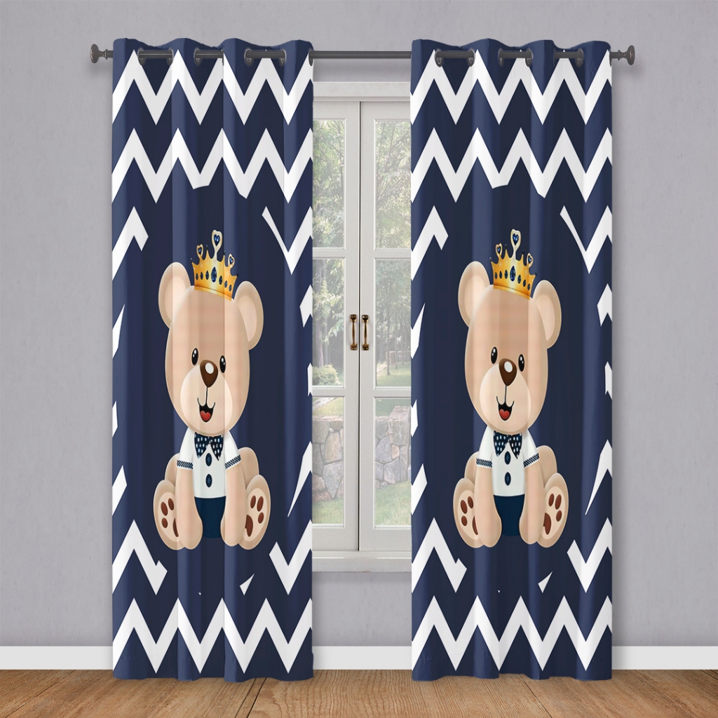 CORTINA PARA QUARTO DE BEBÊ URSINHO PRINCIPE PARA QUARTO DE MENINO 3M ...