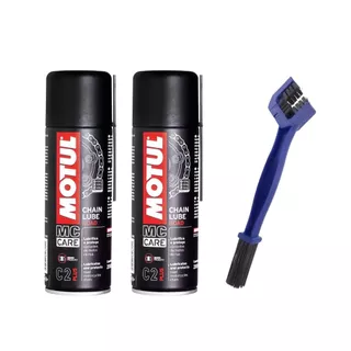 Corrente Chain Lube Road C2 Motul + Escova