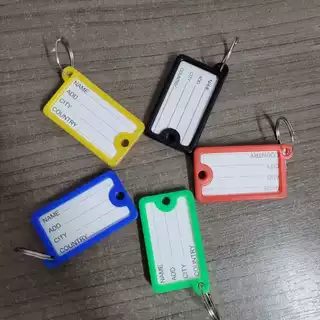 kit 10, 20, 30, 40, 50 Chaveiros organizadores etiquetas identificador RETANGULAR