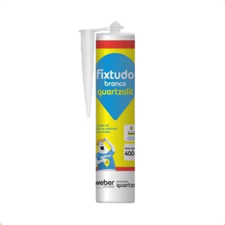 Fixtudo Branco Weber Quartzolit 400g Fixa Cuba Fixa Tudo