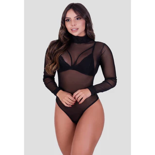 Lovito Body casual de renda lisa para mulheres LNL54090