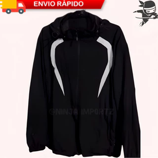 Corta Vento Masculino Preto Estrela Stars Blusa de Frio Masculina Motoqueiro
