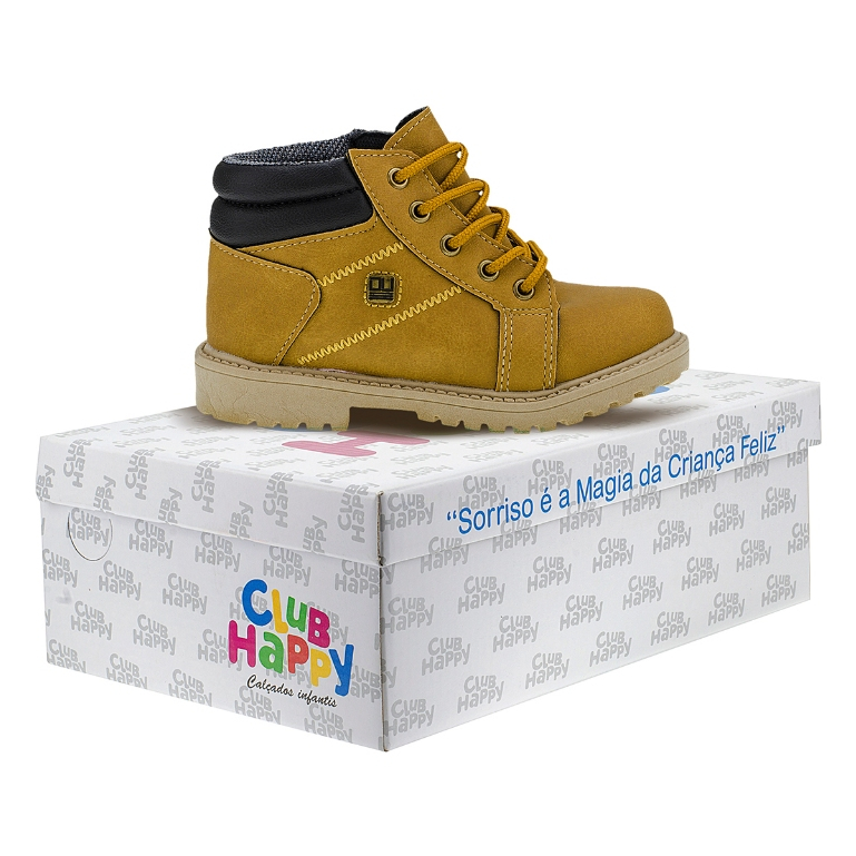 Bota Coturno Infantil Masculino Menino Botinha Leve Club Happy