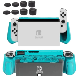 Case Capa Tpu Para Nintendo Switch Oled + 4 Grips