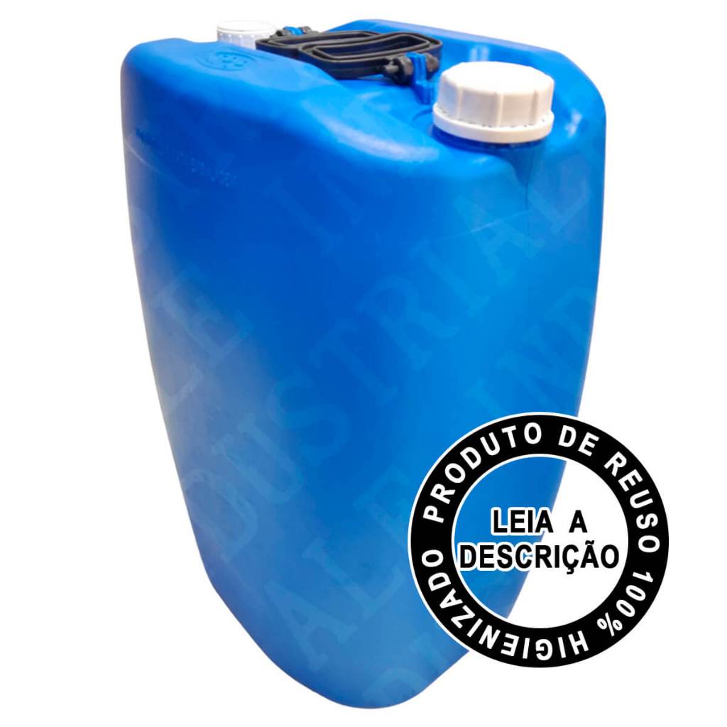 Galão Plástico Bombona 50 Litros Azul Inmetro Higienizada