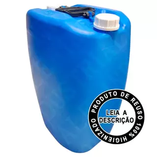 Galão Plástico Bombona 50 Litros Azul Inmetro Higienizada