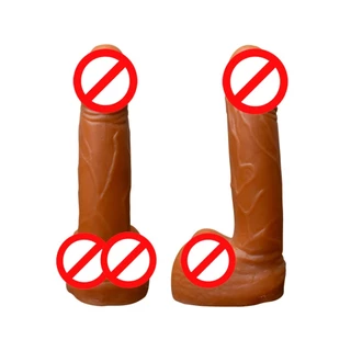 Pênis de Borracha realístico pequeno dildo com ventosa masturbação feminino YJ-26
