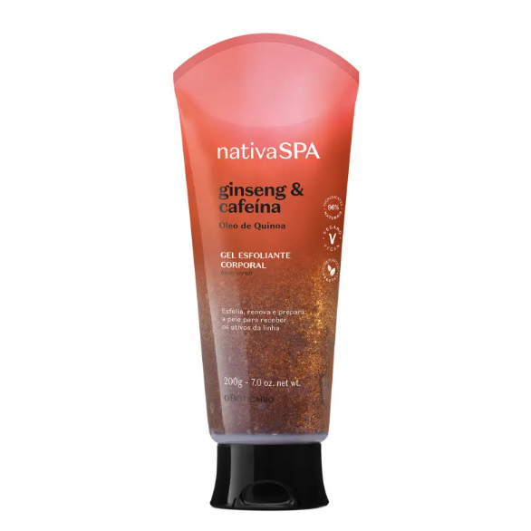 Gel Esfoliante Corporal Nativa SPA Ginseng e Cafeína 200g o Boticário ...