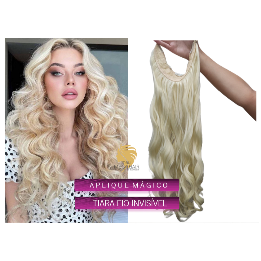 Aplique Cabelo Preto Liso 70cm Tic Tac Mega Hair Alongamento Bio