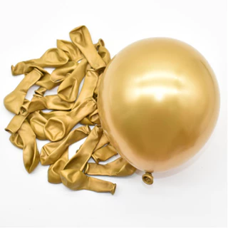 25/50 Unidades Balão Dourado Gold Metalizado Perolado 10 Polegadas Bexiga Metalizada Festa Decoração