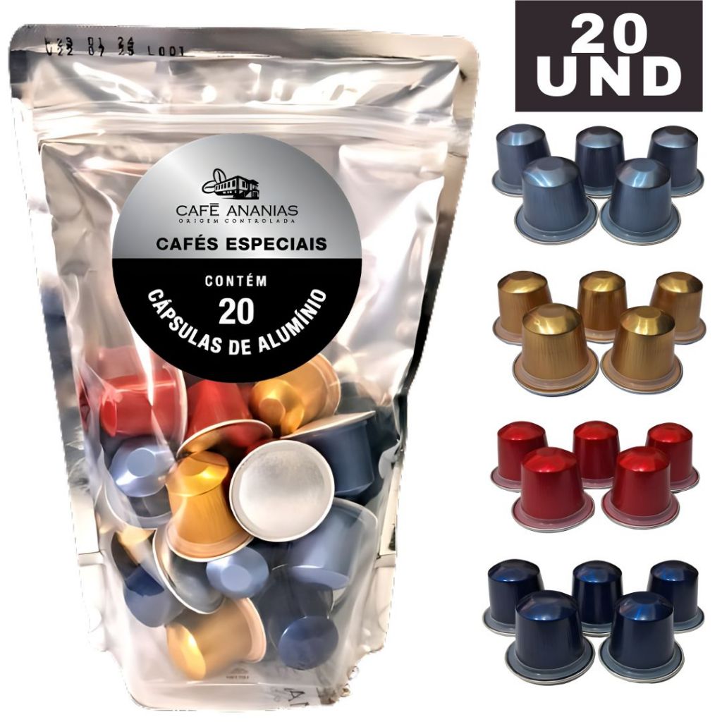 Capsulas Café Ananias em Alumínio Cafés Especiais 20 und