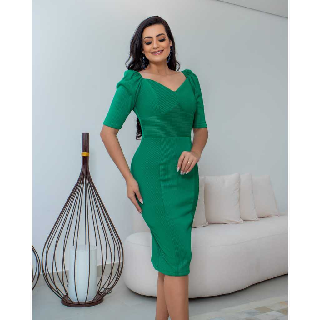 vestidos evangélicos feminino moda festa Leila | Shopee Brasil
