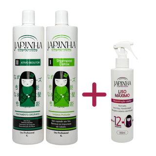 Japinha - Shampoo Detox 1lt + Progressiva Organica 1lt
