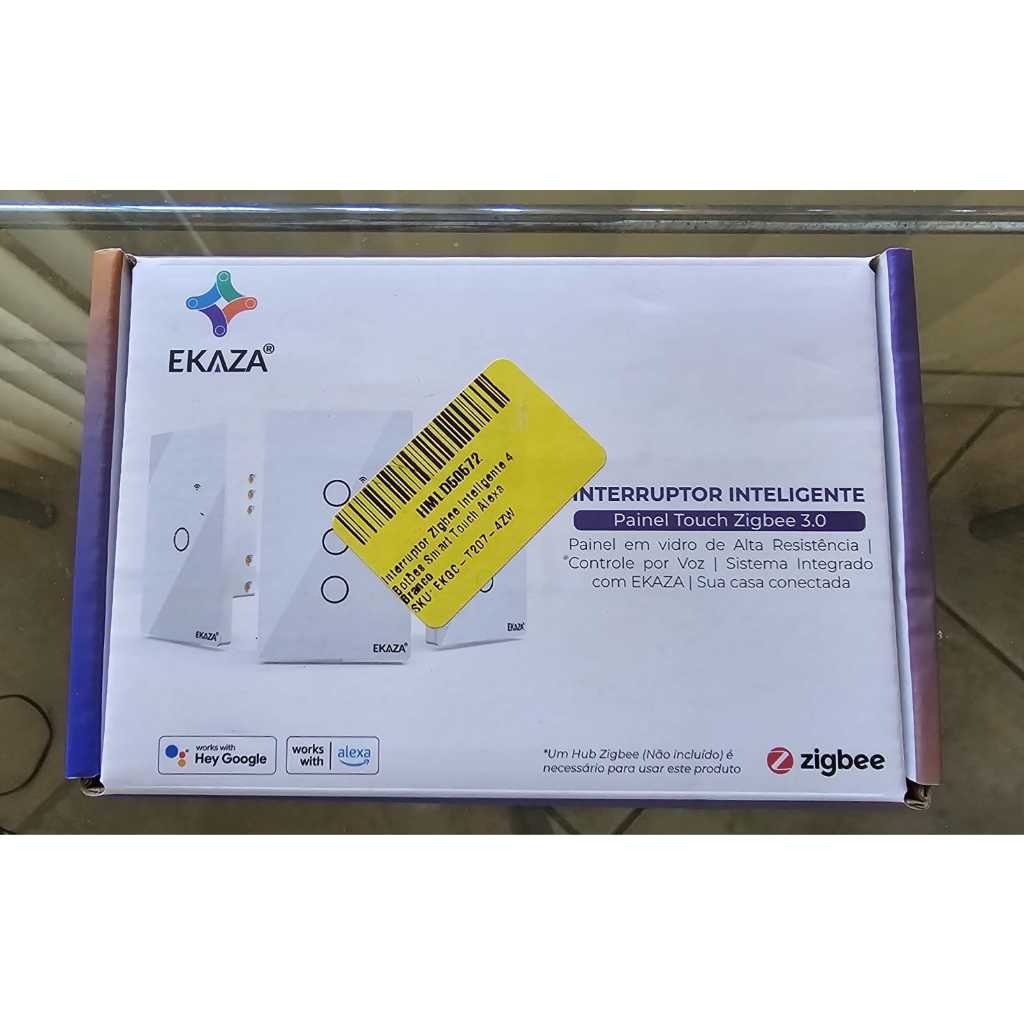 Interruptor Inteligente Ekasa 4 Tomadas Zigbee 3.0