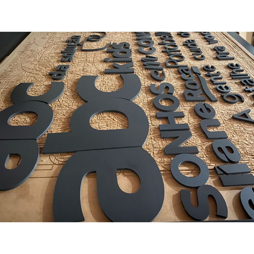 kit letras em pvc PRETO 20mm | Shopee Brasil
