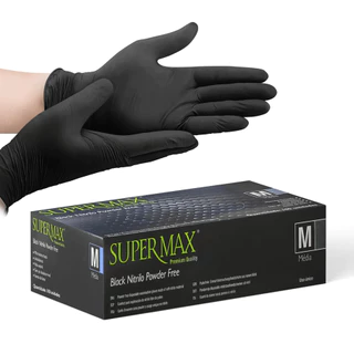 Luvas Nitrilica Preta Kit C/ 300 Unidades Descartavel Tam P, M, G