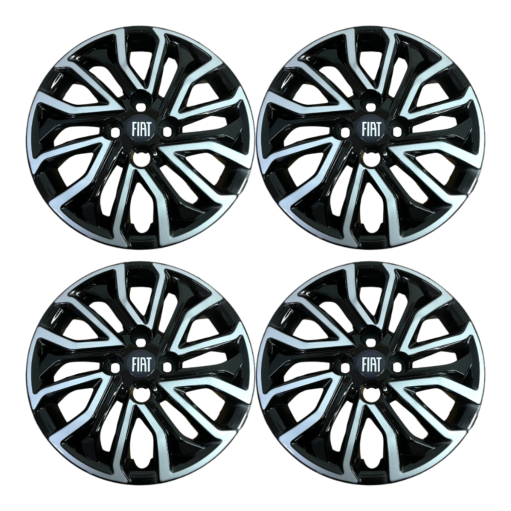 Kit Calota Aro 14 Fiat Argo Cronos 2018 2019 2020 2021 2022 2023 2024