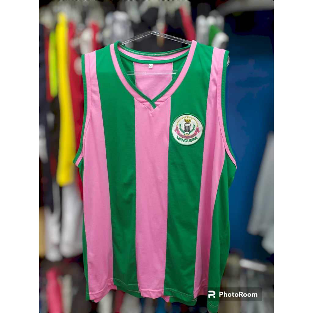 Camisa Da Mangueira 100% Algodão Bordada P Ao Xg Plus Size