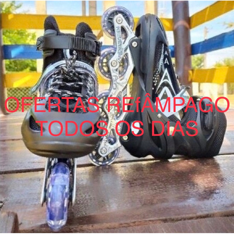 Patins Inline Roller Semi Profissional Base Alumínio Abec 7 modelo novo 2024
