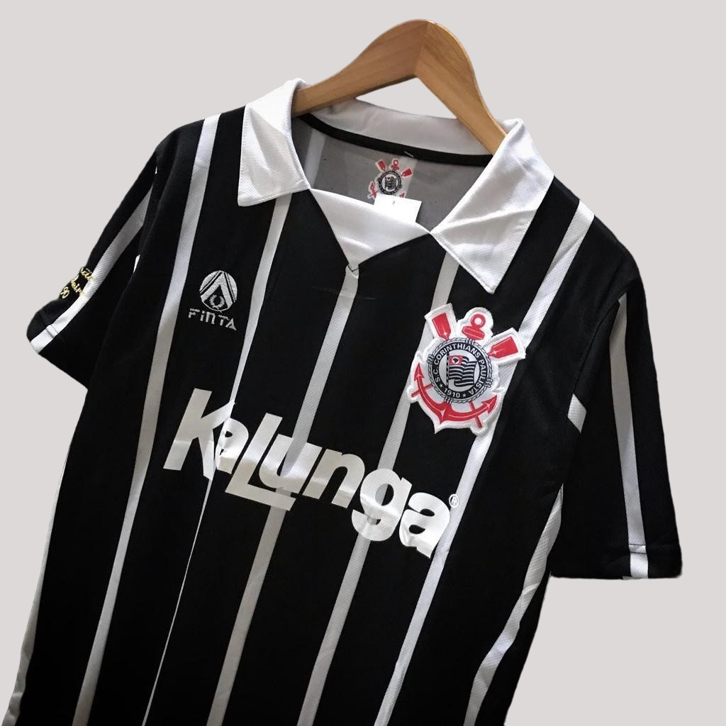 Camisa Retrô Corinthians Kalunga Listrada Campeão Brasileiro 1990 ...