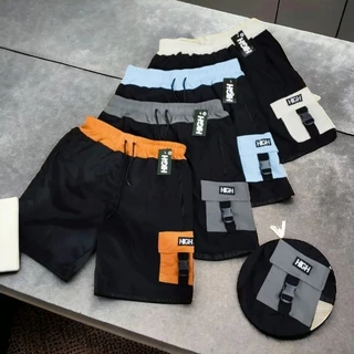 Kit 3 Bermudas Cargo Masculina Casual Short Elastano Bolso Lateral