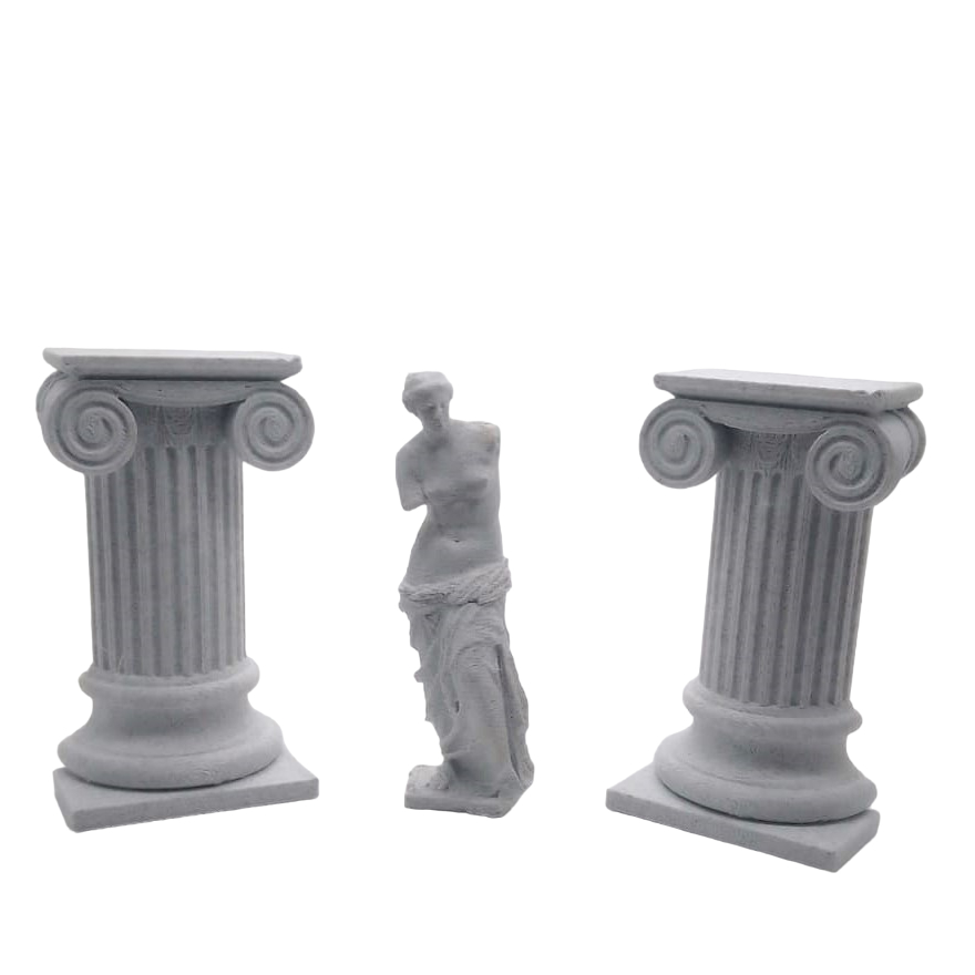 Estátua Vênus + 2 Colunas Gregas/romanas Para Decoração