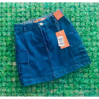 mini saia cargo com lycra