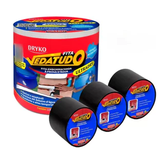 KIT 3x Super Fita Magica UltraDry Impermeabilizante Cola Adesiva Reparadora VedaTudo Dryko