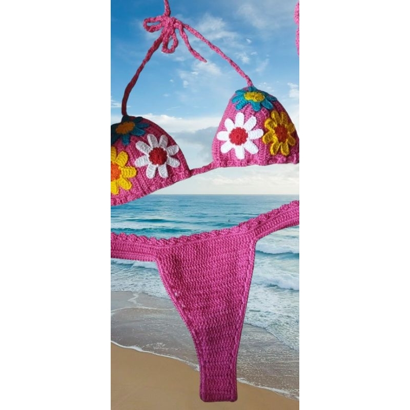 BIQUINI DE CROCHÊ M MARGARIDA | Shopee Brasil
