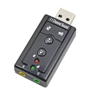 Placa De Som Usb 7.1 Canais Adaptador Audio Fone De Ouvido