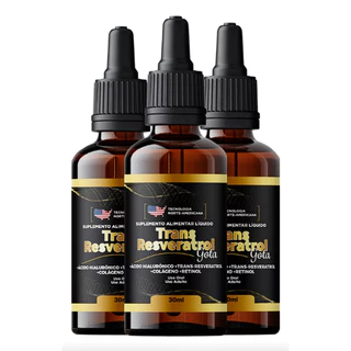 Trans Resveratrol suplemento Do Rejuvenescimento 30ml 3 Unidades