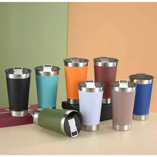 Copo Térmico 473ML Para Cerveja Café Chá Chopp Com Tampa e Abridor de Garrafas