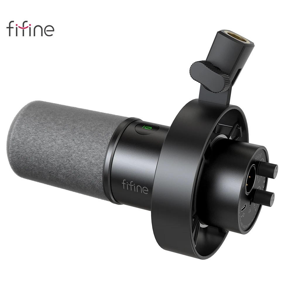 Microfone Fifine K688 USB/XLR Preto - ENVIO NACIONAL
