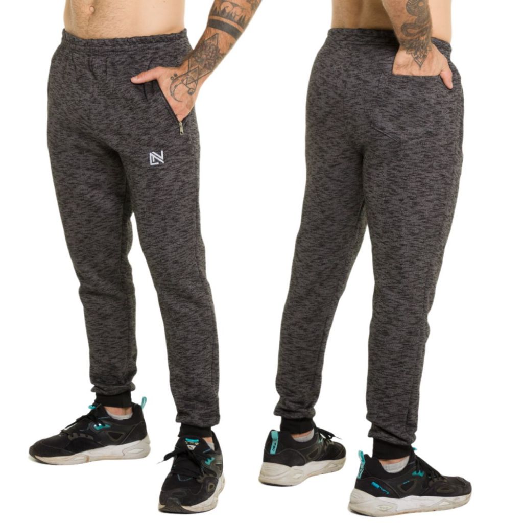 Kit Calças de Moletom Masculina Flanelada Grossa C/Bolso e Zíper