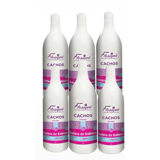 KIT 6 Geleias de Babosa Cachos Super Definição + Brilho Poderoso e ativador de Cachos Veg1L Florigen