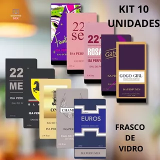 Perfume Feminino e Masculino 100 ml Kit com 10 Unidades ( Monte como Quiser)