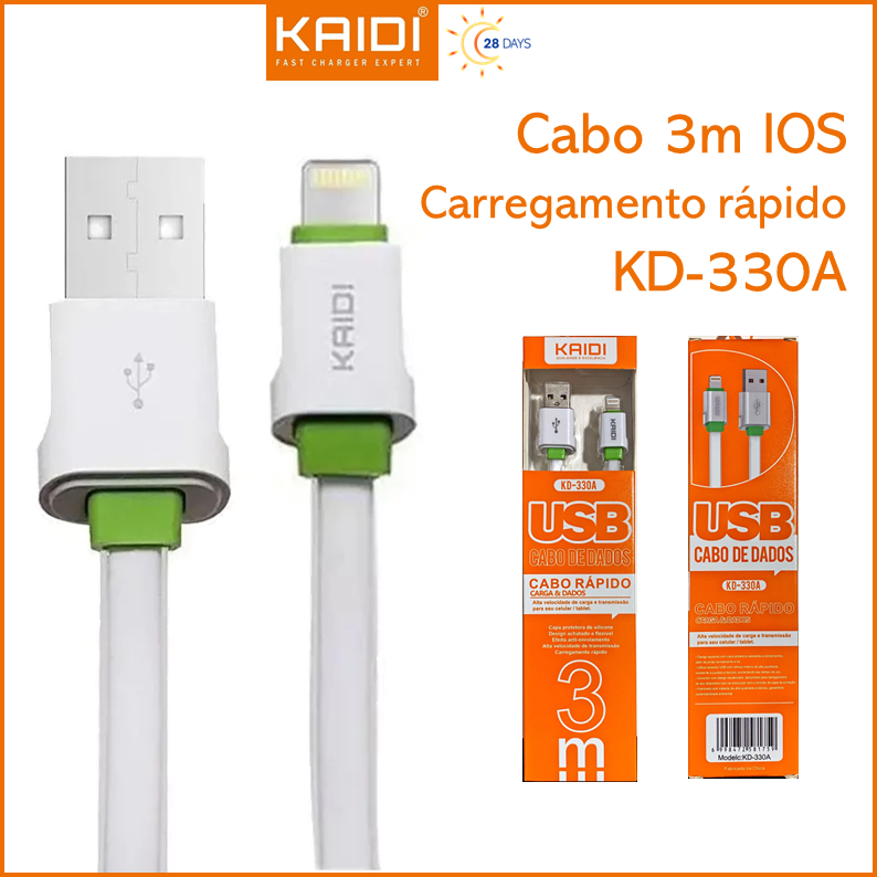 Cabo para Celular de Carga e Dados Cabo Rápido Carregador Cabo para Celular de Carga e Dados Cabo Rápido Carregador
