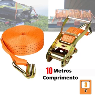 Cinta Catraca Para Amarração De Carga 10 Metros Tração Catracada