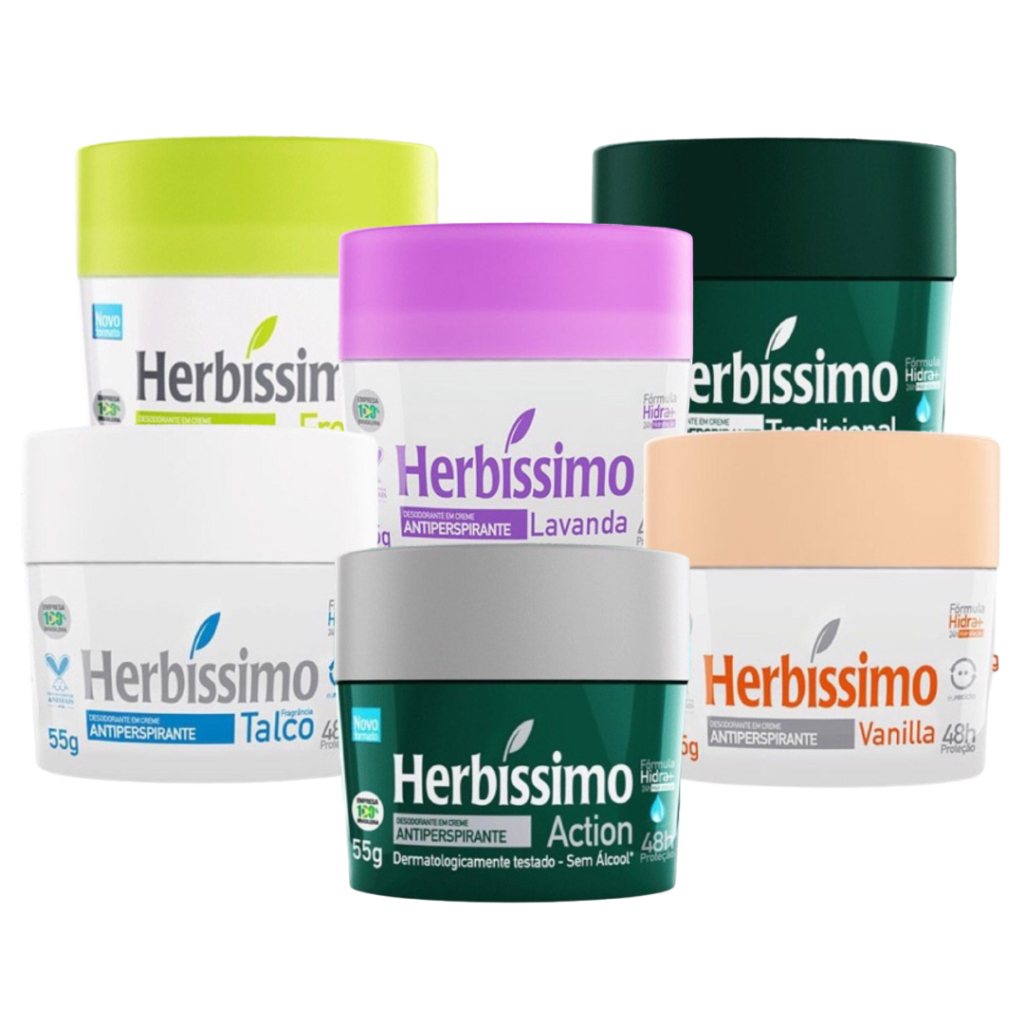 Kit 5 Uni. Desodorante Herbissimo Higiene Pessoal Antitranspirante ...