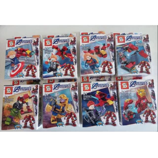 Bloco de Montar Lego vingadores Assemble thor homem Formiga Capitã Marvel Arqueiro Capitão América Thanos Hulk Homem de Ferro