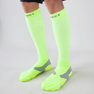 Meias de Compressão Masculina Alta Pressão para Parecer fino Fitness Futebol Corrida e Esportes Longas