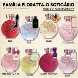 o Boticário Floratta Red Flores Secretas Blue Rose Love Flower 75ml e ou 30ml ORIGINAL Envio rápido em Oferta na Shopee