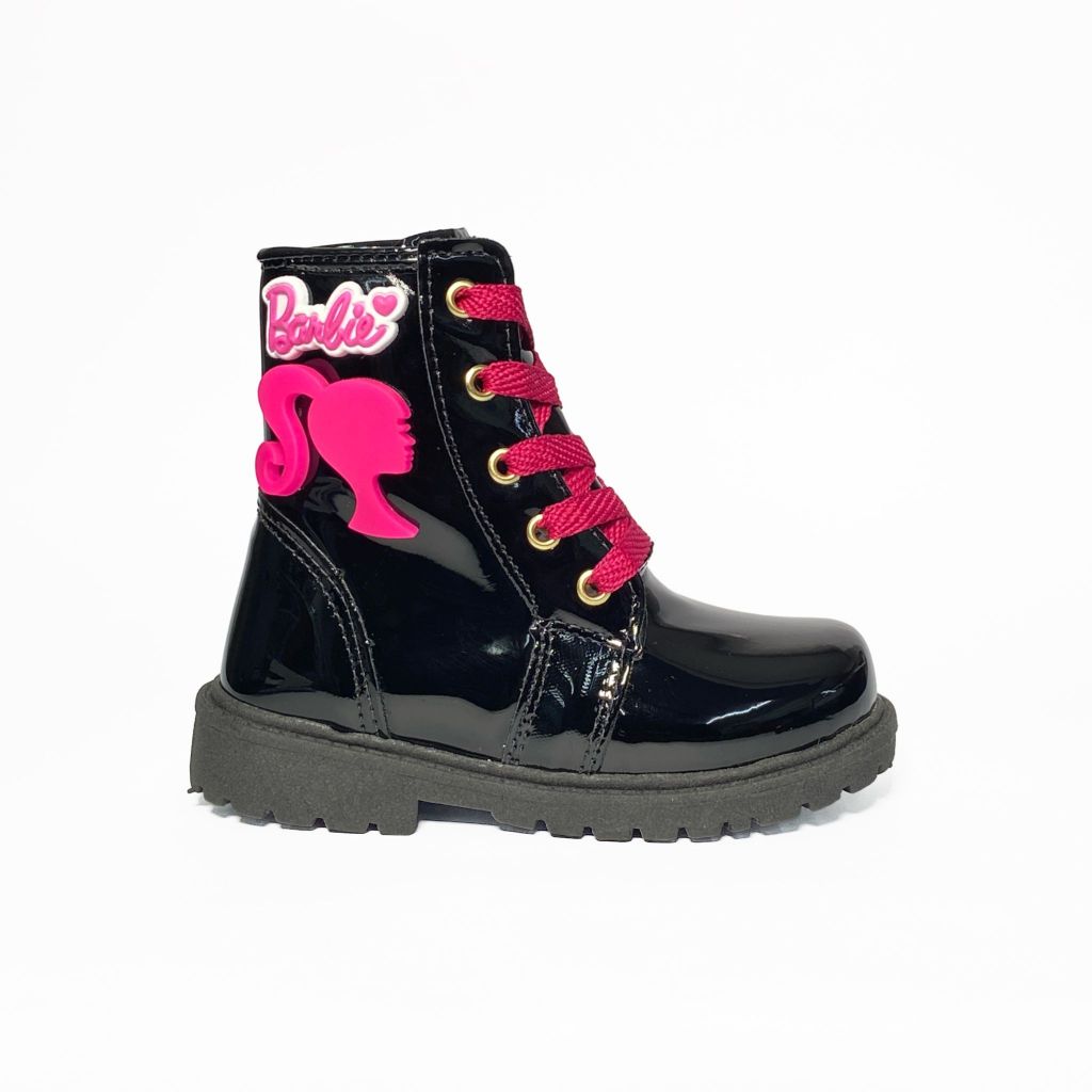 Bota Tratorada Barbie Infantil Menina Preto 20 Ao 34 Shopee Brasil
