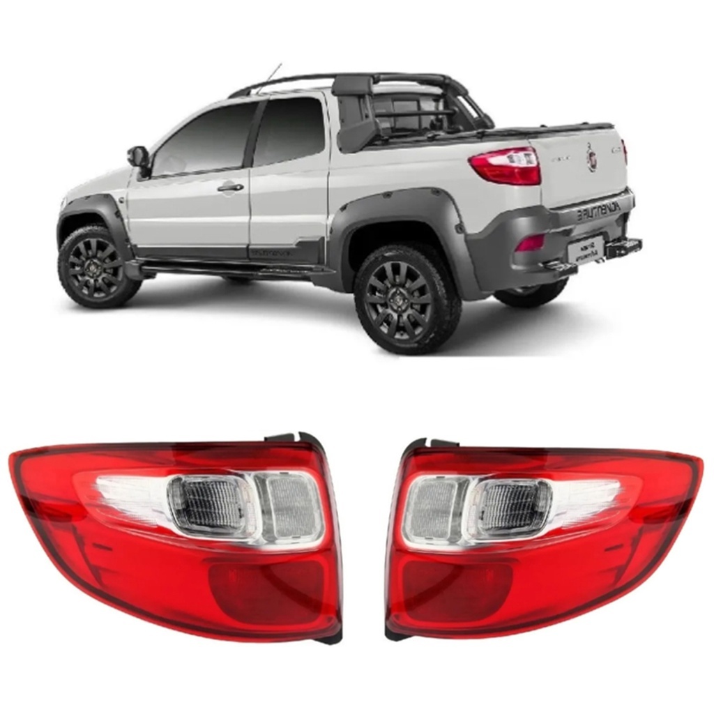 Lanterna Traseira Bicolor para Fiat Strada (2014 a 2019) - Modelos ...