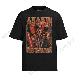 Camiseta Algodão Unissex Tshirt Anakin Skywalker Vermelho