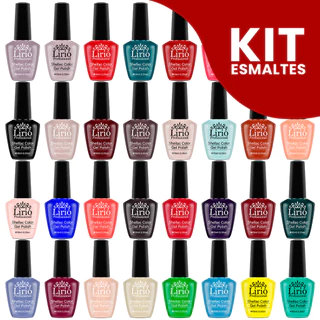Kit 5 Esmaltes Led Uv de Unha em Gel para Unhas Postiças e Naturais Manicure Profissional