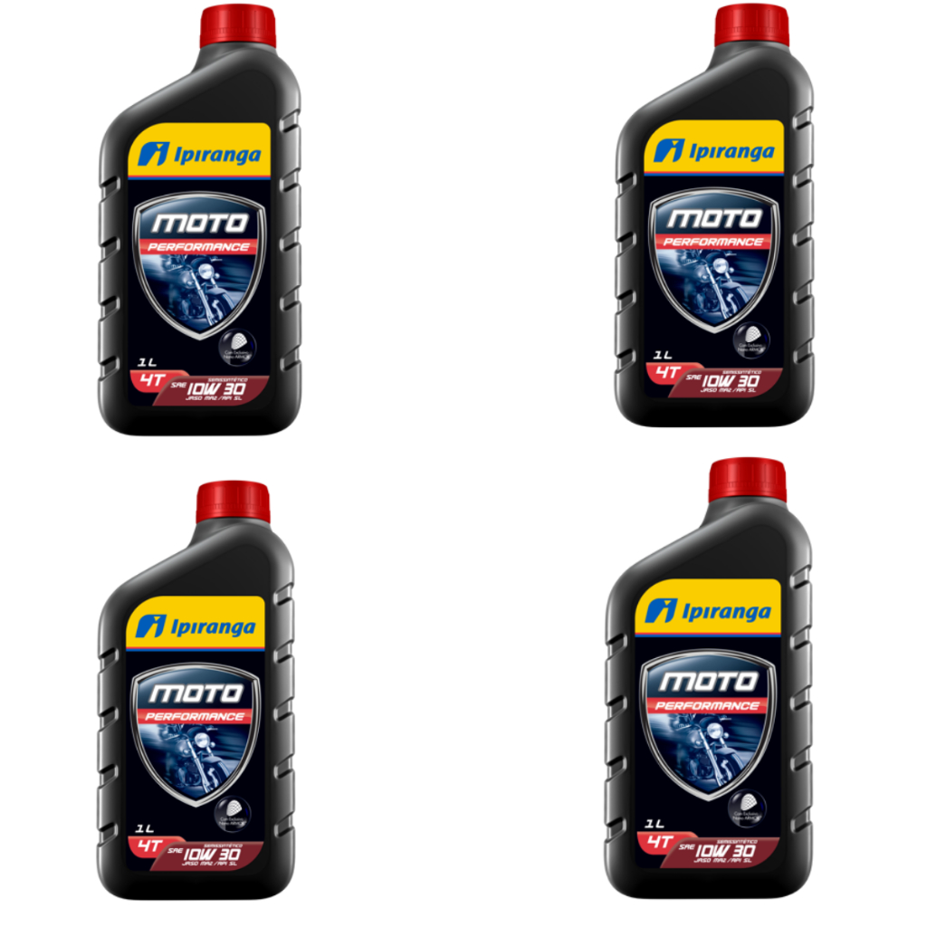 Óleo Ipiranga Moto 10w30 Api Sl Semissintético Kit 04 unidades de 01 ...